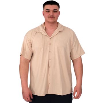Mode XL U24382 Bej Apas Yaka Erkek Gömlek