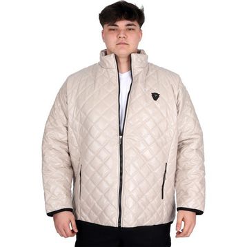 Mode XL U24615 Dik Yaka Kapitone Bej Erkek Mont