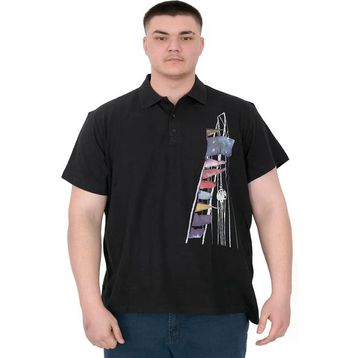 Mode XL U25304 Flag Siyah Polo Erkek T-shirt