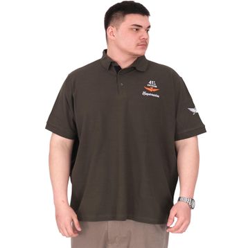 Mode XL U25305 Haki Pike Polo Yaka Erkek T-shirt