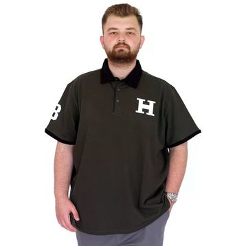 Mode XL U25312 H Brouded Haki Polo Yaka Erkek T-shirt