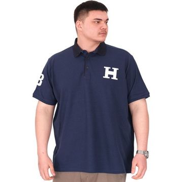 Mode XL U25312 H Brouded İndigo Polo Yaka Erkek T-shirt
