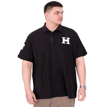 Mode XL U25312 H Brouded Siyah Polo Yaka Erkek T-shirt