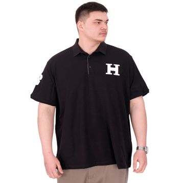 Mode XL U25312 H Brouded Siyah Polo Yaka Erkek T-shirt