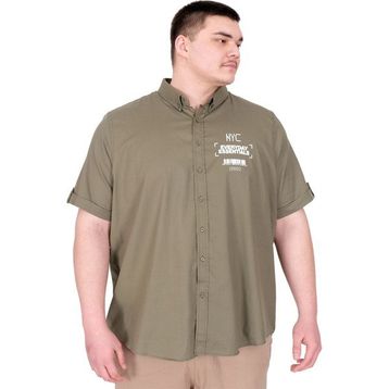 Mode XL U25602 Haki Gabardin Erkek Gömlek