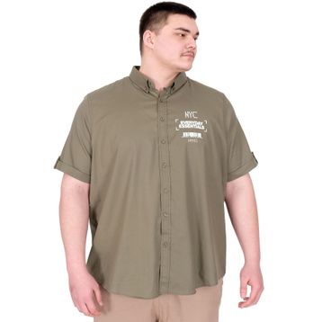 Mode XL U25602 Haki Gabardin Erkek Gömlek