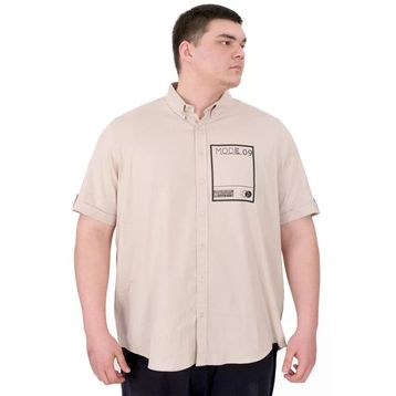 Mode XL U25603 Mode09 Bej Gabardin Erkek Gömlek