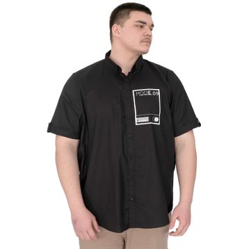 Mode XL U25603 Mode09 Siyah Gabardin Erkek Gömlek