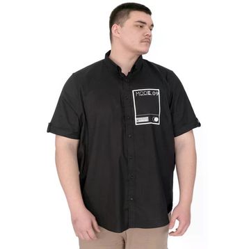 Mode XL U25603 Mode09 Siyah Gabardin Erkek Gömlek