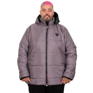 Mode XL U25702 Kapitone Kapüşonlu Füme Erkek Mont