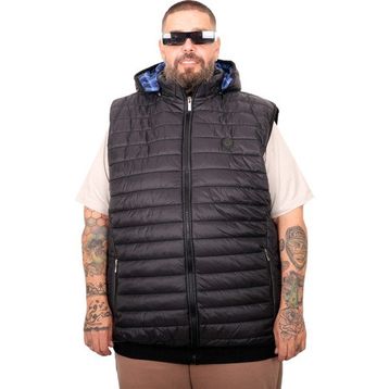 Mode XL U25720 Parlak Siyah Kapitone Erkek Yelek