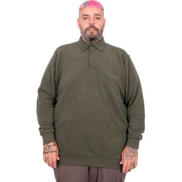 Mode XL U25821 Haki Polo Waffle Erkek Kazak