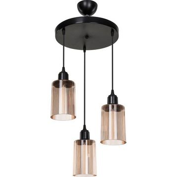 Modelight Aksel 3'lü Bal Optik Camlı Avize