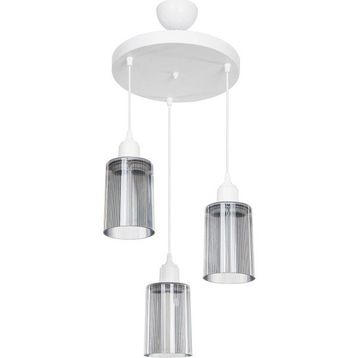 Modelight Aksel 3'lü Füme Optik Camlı Avize