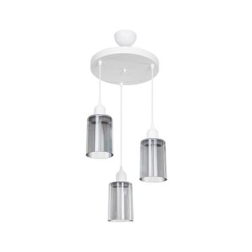 Modelight Aksel 3'lü Füme Optik Camlı Avize
