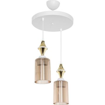 Modelight Akses Beyaz Karo Gold 2'li Opal Camlı Avize