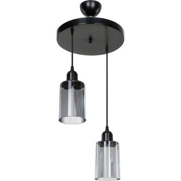 Modelight Alba Füme 2'li Optik Camlı Avize