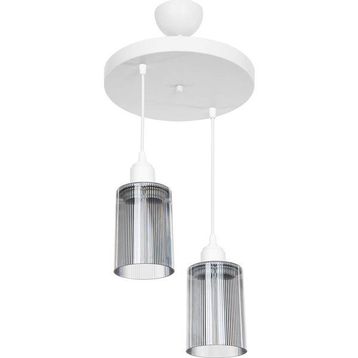 Modelight Alba Füme 2'li Optik Camlı Avize
