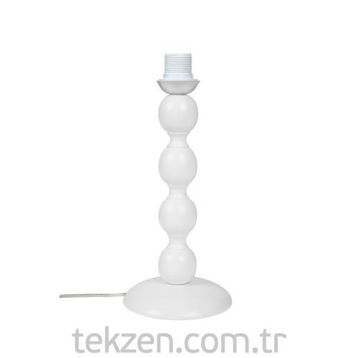 Modelight Büyük Boncuk Beyaz Abajur Ayağı