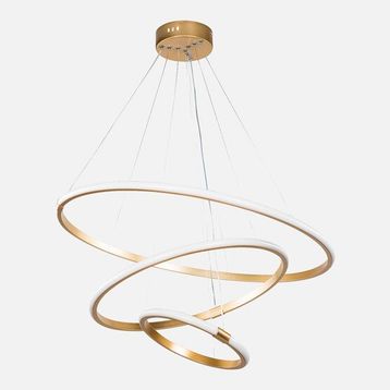 Modelight Ring Altın Alüminyum 3'lü Sarkıt Led Avize