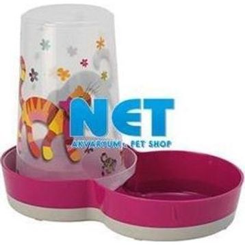 Moderna Friends 1,500 ml Fuşya Hazneli Mama ve Su Kabı