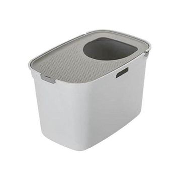 Moderna Top Cat Üstten Girişli Kapalı Açık Gri Gri 59 cm Kedi Tuvaleti