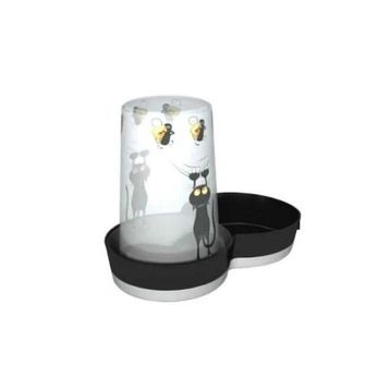 Moderna Trendy Kedi ve Fare Desenli 1.5 lt Kedi Su Kabı