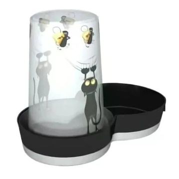 Moderna Trendy Kedi ve Fare Desenli 1.5 lt Kedi Su Kabı