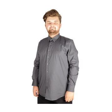 ModeXL Büyük Beden Klasik Likralı 20351 Füme Erkek Gömlek