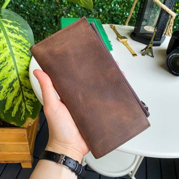 Modica Mannu Elite Serie El Bantlı Hakiki Deri Uzun Unisex Cüzdan