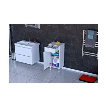 Modilayn Emir 40 x 88 x 32,5 cm 2 Bölmeli Çok Amaçlı Beyaz Dolap