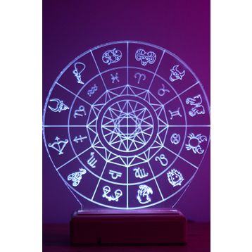 Modiwa Design 3D Astroloji Burçlar 16 Renk Gece Lambası