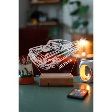 Modiwa Design 3D Klasik Araba 16 Renk Gece Lambası