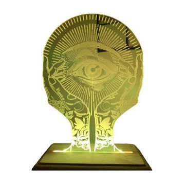 Modiwa Design All Seeing Eye Gece 3D 16 Renk Lambası