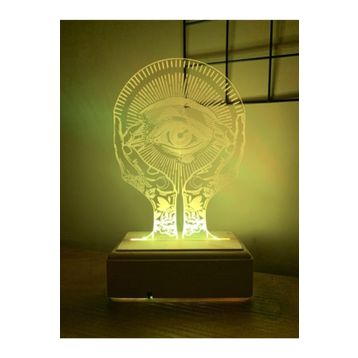 Modiwa Design All Seeing Eye Gece 3D 16 Renk Lambası