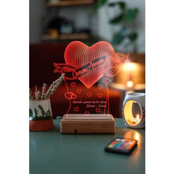 Modiwa Design Anneler Günü Hediyesi 3D 16 Renk Gece Lambası