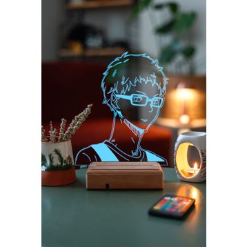 Modiwa Design Haikyuu Kei Tsukishima 16 Renk Gece Lambası