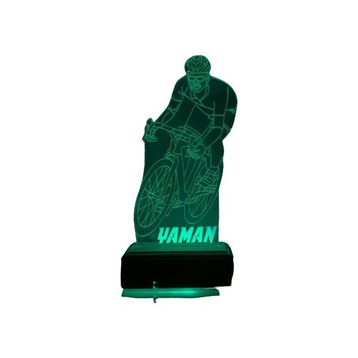 Modiwa Design Kişiye Özel 3D Bisiklet Sporcu LED Masaüstü ve Gece Lambası