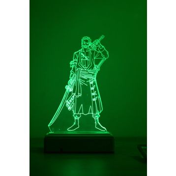 Modiwa Design One Piece Rononoa Zoro 16 Renk Gece Lambası