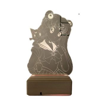 Modiwa Design Sailor Moon Usagi Tsukino 16 Renk Gece Lambası