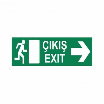 Modülerteknik Çıkış Exit Sağ 10x25 cm Uyarı Levhası