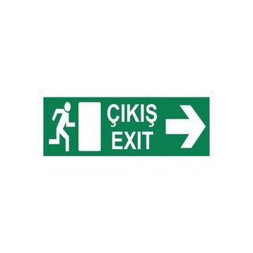 Modülerteknik Çıkış Exit Sağ 10x25 cm Uyarı Levhası
