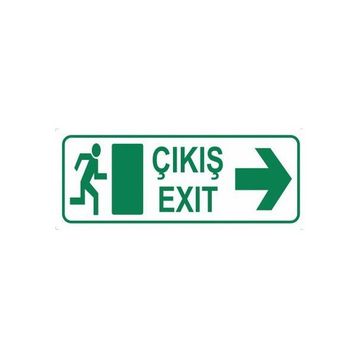 Modülerteknik Çıkış Exit Sağ 10x25 cm Uyarı Levhası