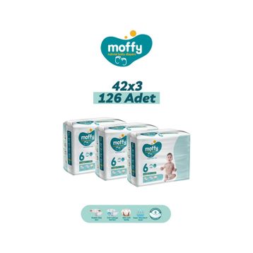 Moffy No:6 XLarge 126 Adet Bebek Bezi