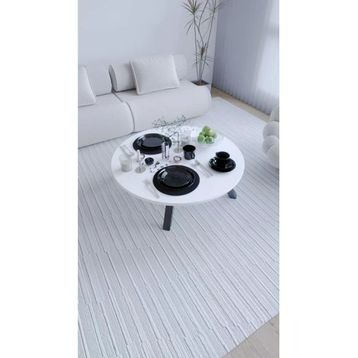 Mokapark Avm Gri 90 cm Katlanır Ayaklı Yuvarlak Yer Sofrası