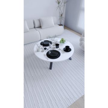 Mokapark Avm Gri 90 cm Katlanır Ayaklı Yuvarlak Yer Sofrası