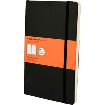 Moleskine Klasik Büyük Boy Yumuşak Kapak Çizgili Siyah Defter