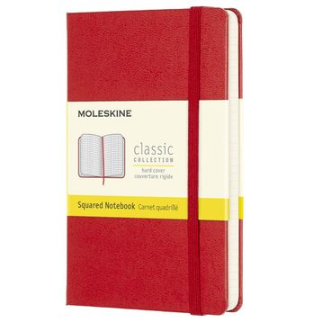 Moleskine MM712R Kırmızı Kareli Cep Boy Sert Kapaklı Defter