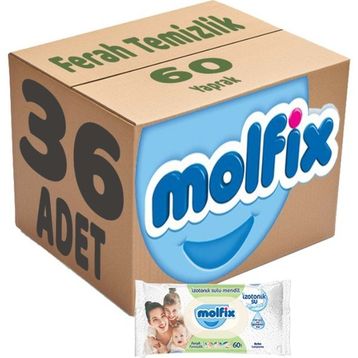 Molfix 36x60 Adet İzotonik Sulu Bebe Losyonu Islak Mendil