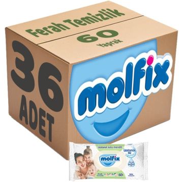 Molfix 36x60 Adet İzotonik Sulu Bebe Losyonu Islak Mendil